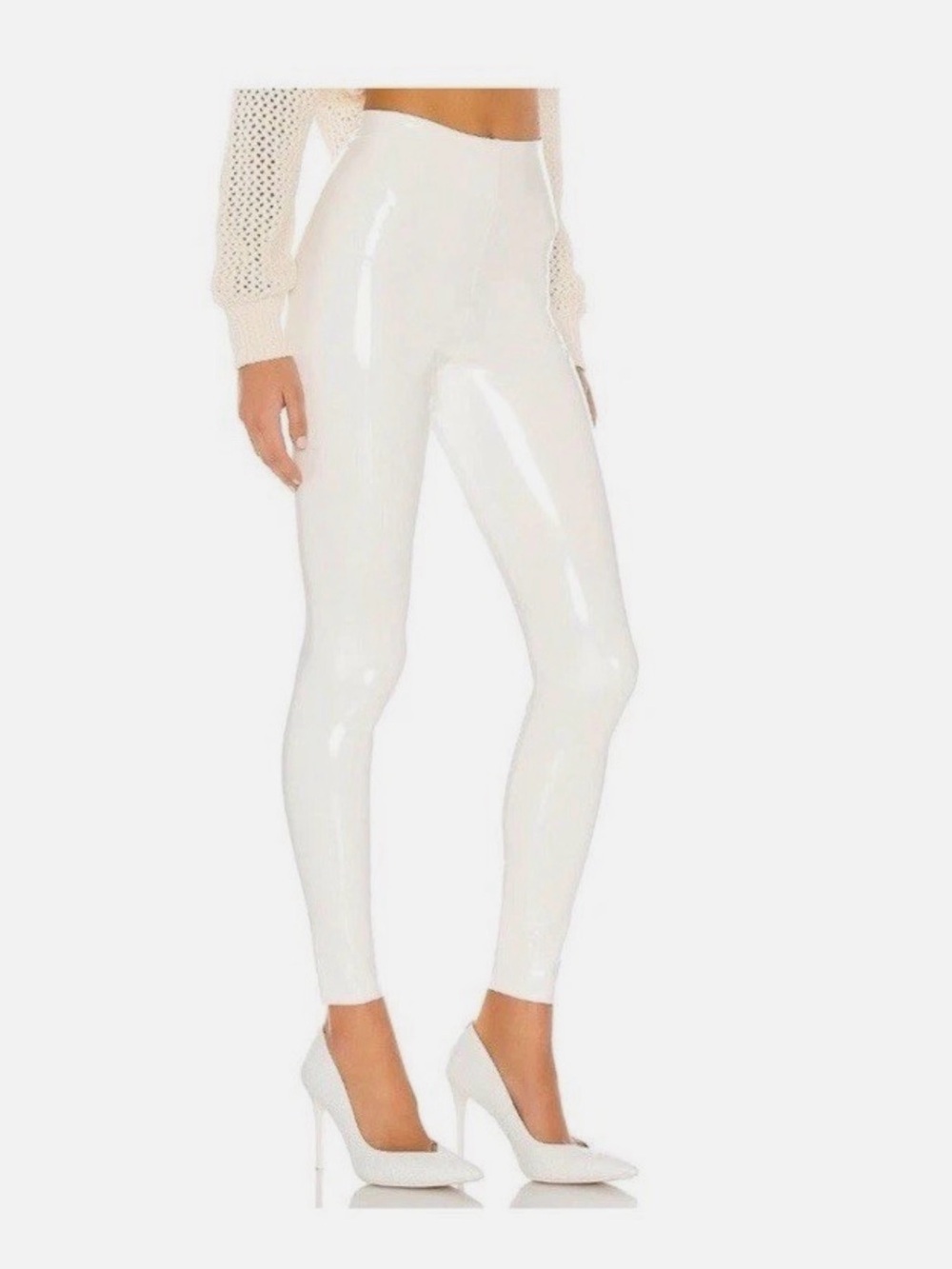 Commando White HighShine Patent Leather Pants Shapewear Leggings NEW WITH TAGS